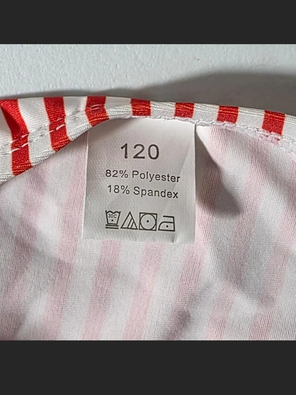 Red & White Striped Bikini Set
